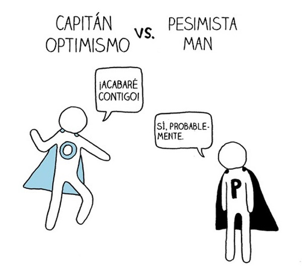Capitán Optimismo vs. PesimistaMan