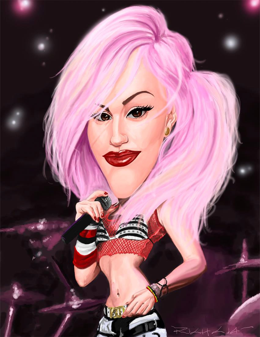 Caricatura de Gwen Stefani
