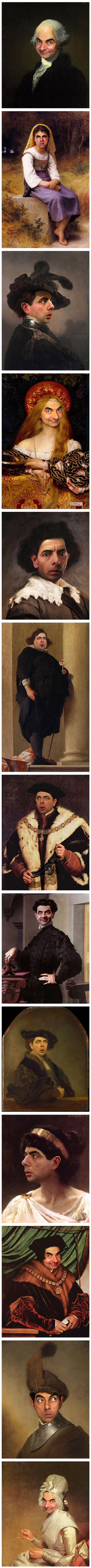 Rowan Atkinson en retratos clásicos