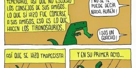 Rubén, el tiranosauro trapecista