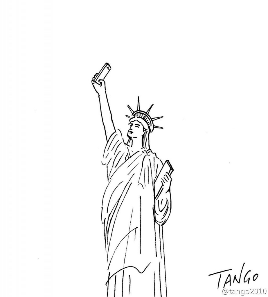 El selfie de la estatua de la Libertad