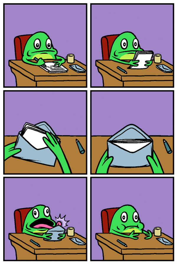 La rana y la carta
