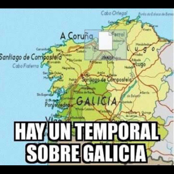 Un temporal sobre Galicia