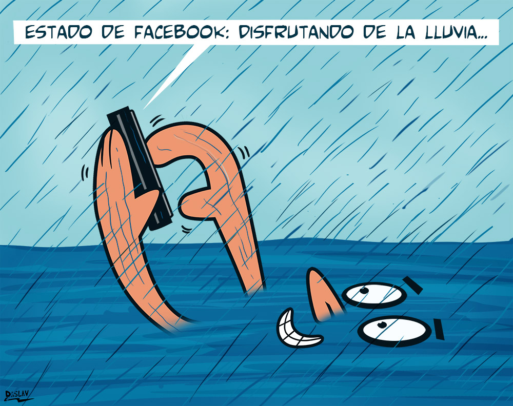 Estado de Facebook: disfrutando de la lluvia